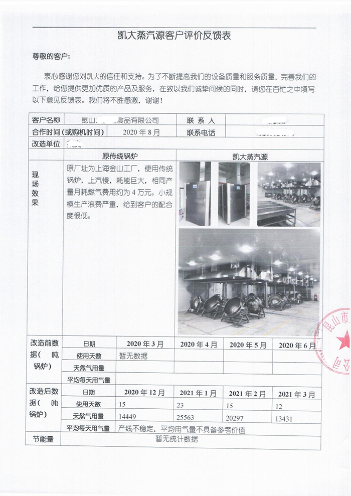 運(yùn)行4個月，節(jié)能>50%！變頻蒸汽源助力這家中央廚房“節(jié)盡所能”